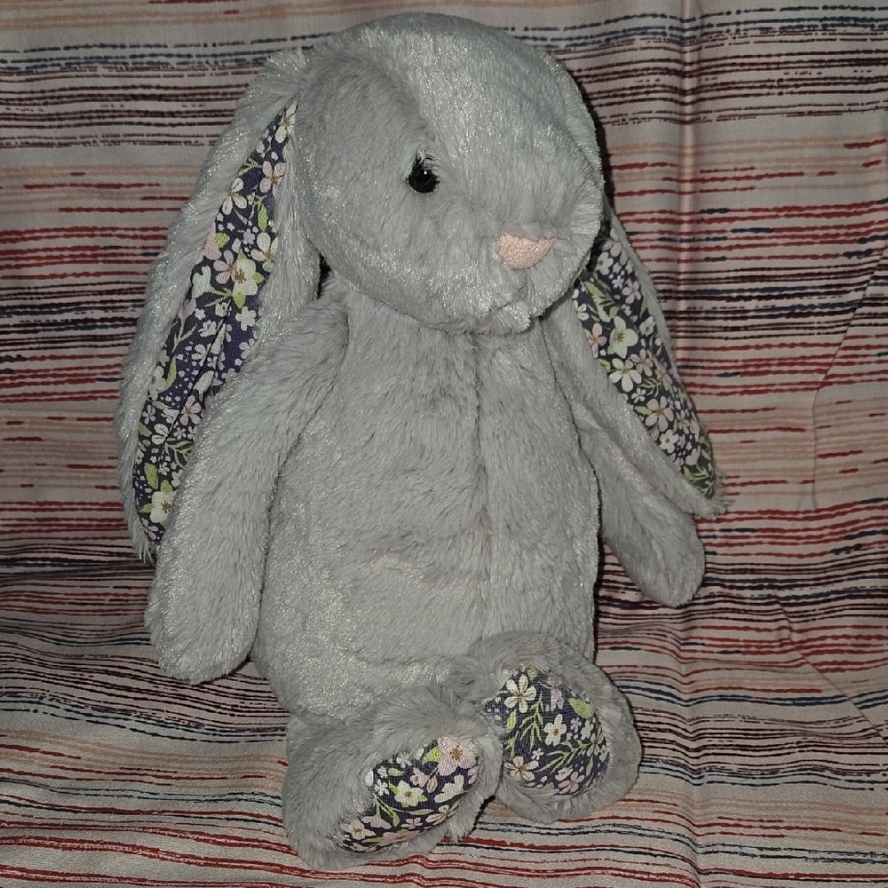 Jellycat Blossom Silver Bunny 'Bloom' With Dust Bag - Picture 13 of 14